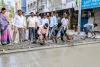 హెచ్ఎంటి నగర్‌లో సిమెంట్ రోడ్డు పనుల మాజీ కార్పొరేటర్ పర్యవేక్షించారు