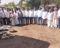 వీరనారాయణపూర్‌లో ఇందిరమ్మ ఇల్లు నిర్మాణానికి ముగ్గు