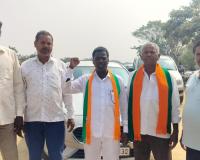 నితిన్ నబిన్ బహిరంగ సభకు బయలుదేరిన పెద్దమందడి బీజేపీ నాయకులు