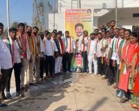 సీఎం రేవంత్ రెడ్డి చిత్రపటానికి పాలాభిషేకం