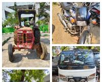 భూదాన్, ప్రభుత్వ భూముల దురాక్రమణదారుల ఐదు వాహనాలు సీజ్...