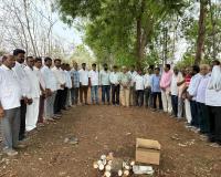 రుద్రభూమిలో నాలుగు గదుల నిర్మాణానికి భూమిపూజ.