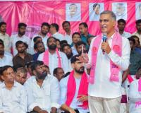 గులాబీ గర్జనతో మారుమోగిన జమ్మికుంట.. హరీశ్ సభకు పోటెత్తిన జనసందోహం.
