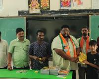 బండి సంజయ్ జన్మదిన వేడుకలకు శ్రీకారం.. విద్యార్థులకు నోట్‌బుక్స్, పెన్నుల పంపిణీ.