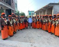 చాగల్లు నుంచి కొండగట్టుకు హనుమాన్ మాల స్వాములు.