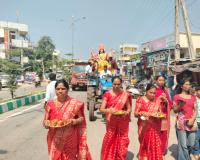 అంగరంగ వైభవంగ అమ్మవారి ఆగమనం